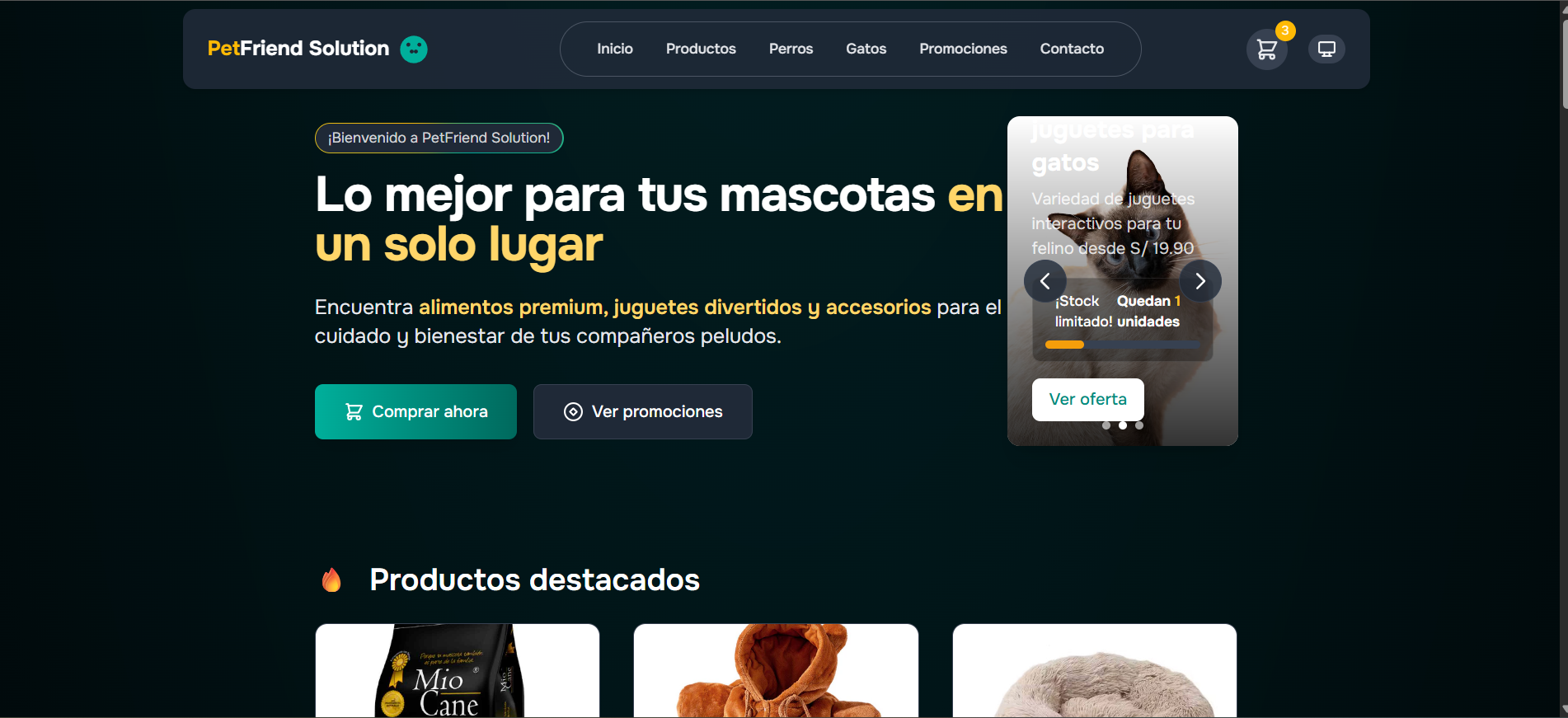 Tienda para mascotas PetFriendSolution